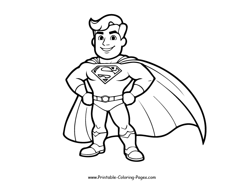 Superman coloring page