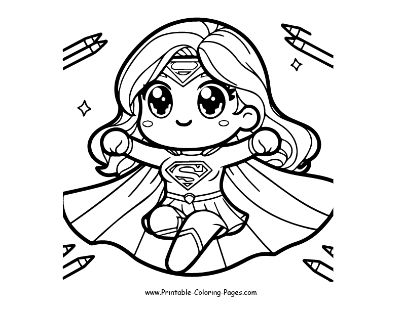 Superman coloring page