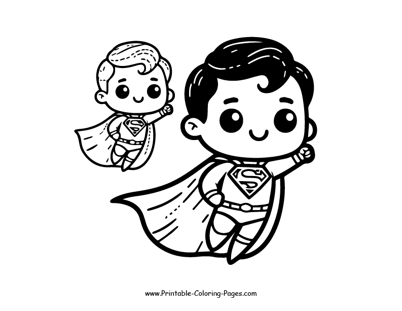 Superman coloring page