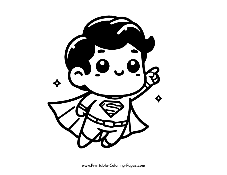 Superman coloring page