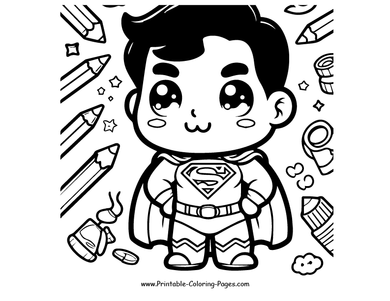 Superman coloring page