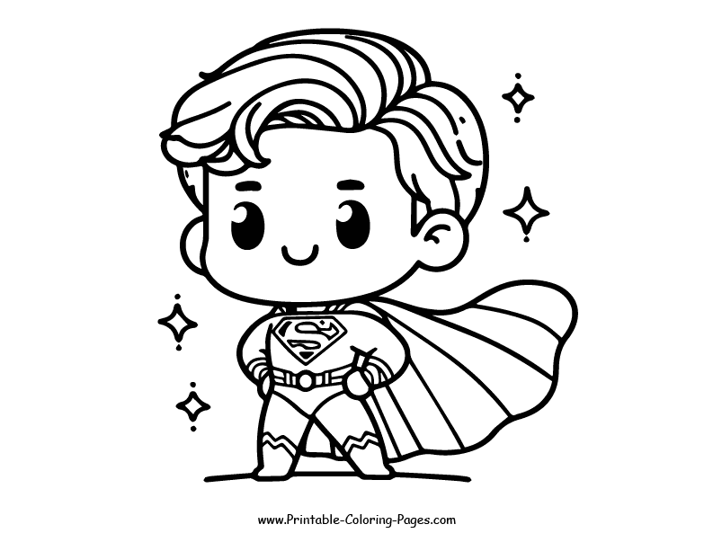 Superman coloring page