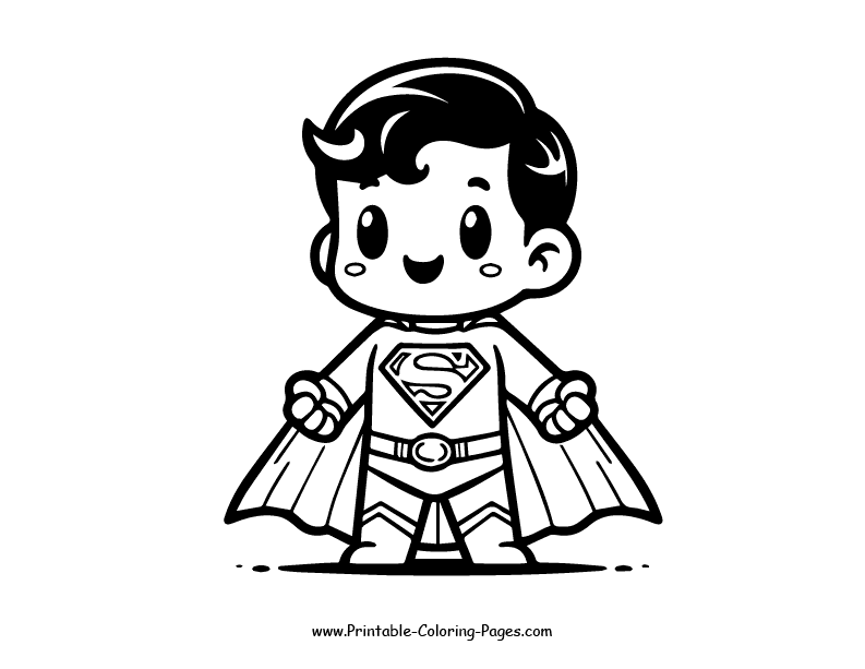 Superman coloring page