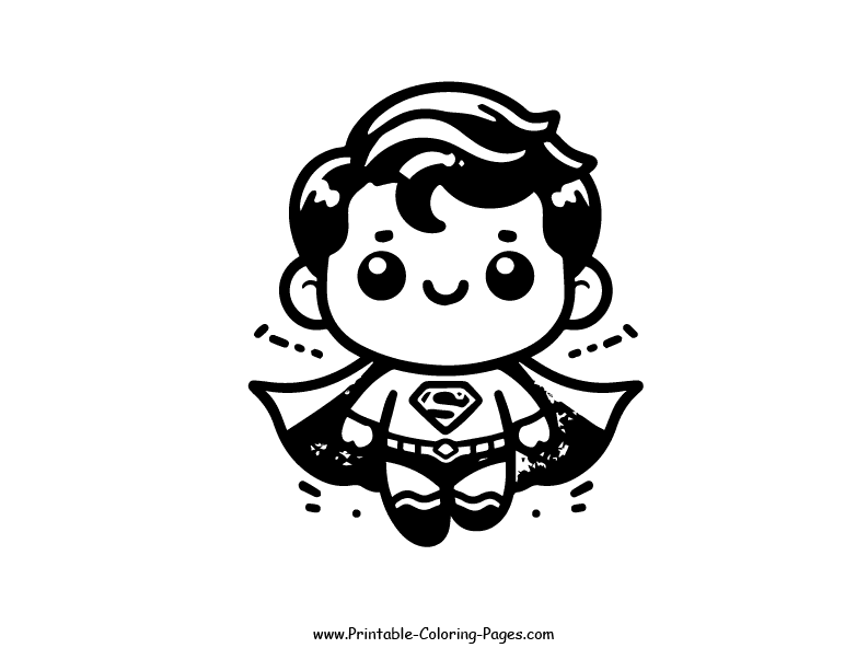 Superman coloring page