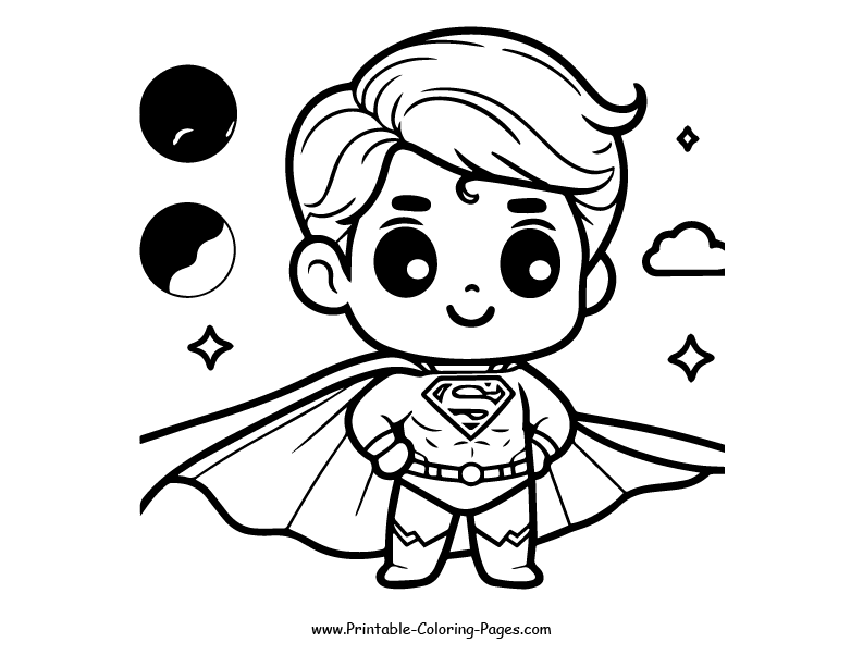 Superman coloring page