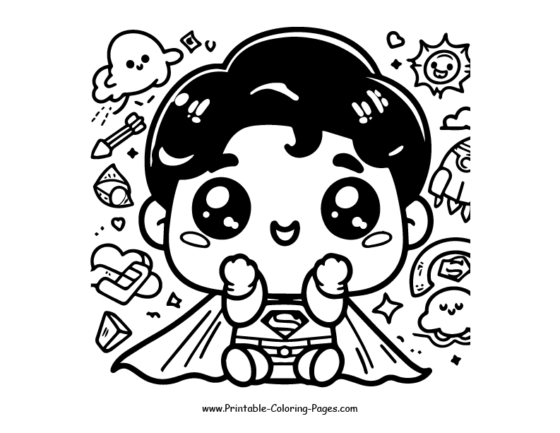 Superman coloring page