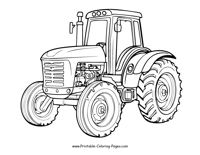 Tractor www printable coloring pages.com 11