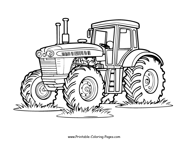 Tractor www printable coloring pages.com 12