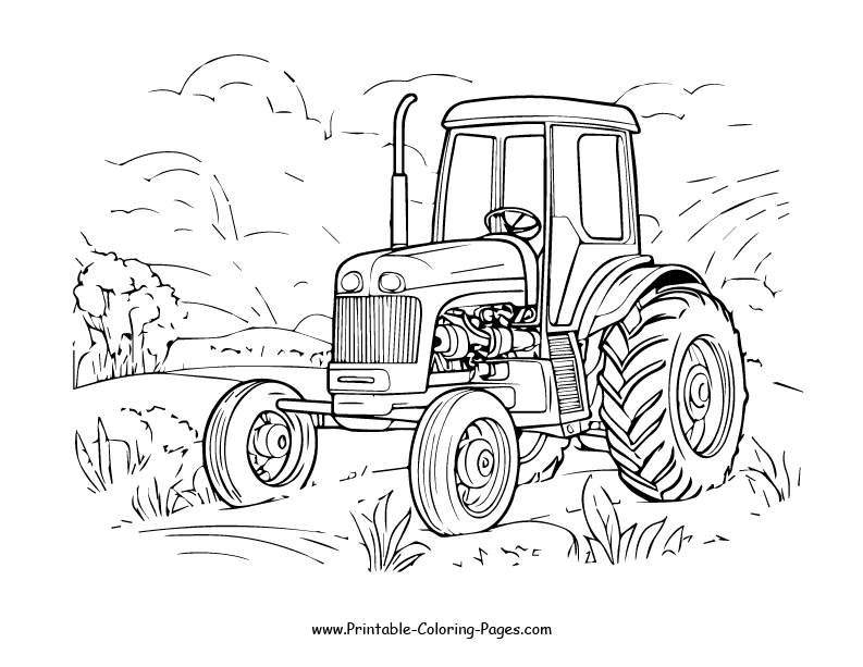 Tractor www printable coloring pages.com 13