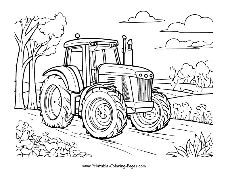 Tractor www printable coloring pages.com 14