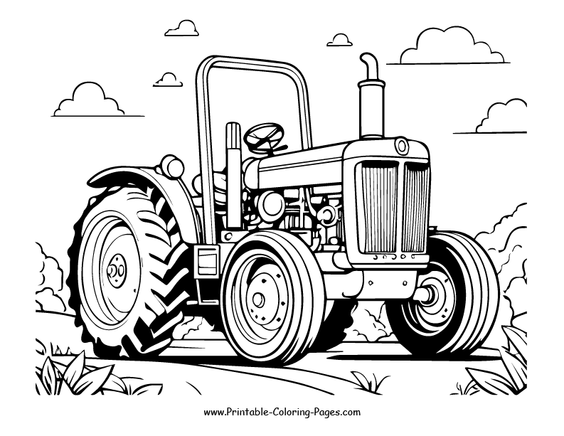 Tractor www printable coloring pages.com 15