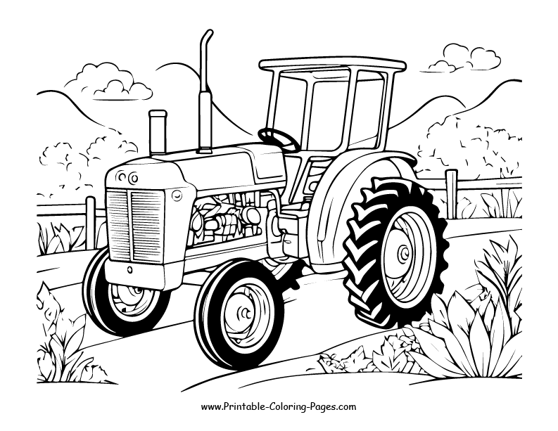 Tractor www printable coloring pages.com 17
