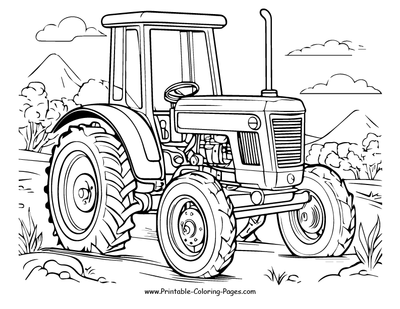Tractor www printable coloring pages.com 18