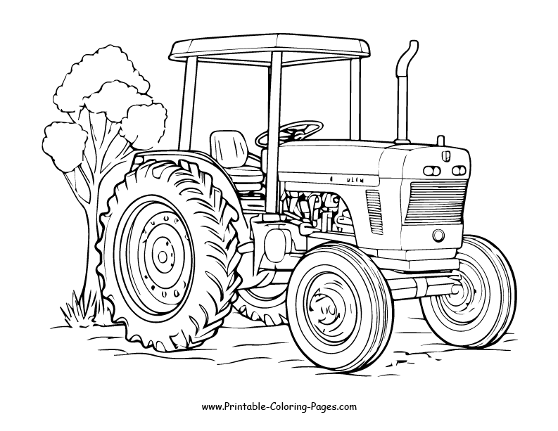 Tractor www printable coloring pages.com 19