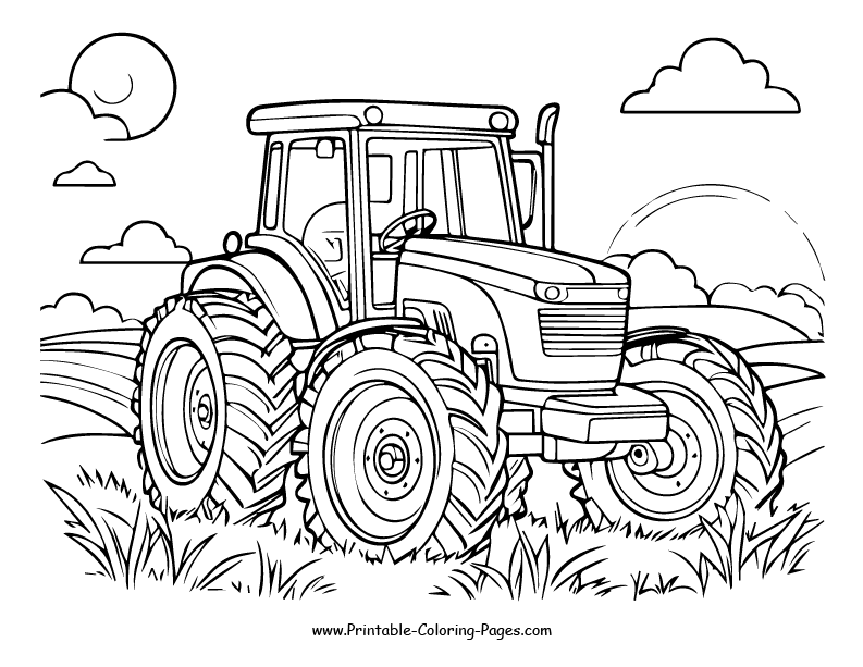 Tractor www printable coloring pages.com 20