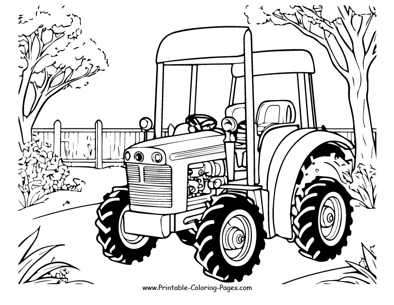 Tractor www printable coloring pages.com 21