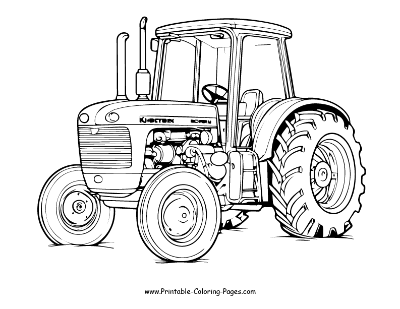 Tractor www printable coloring pages.com 22