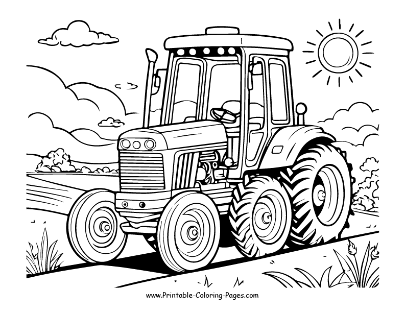 Tractors Coloring Pages