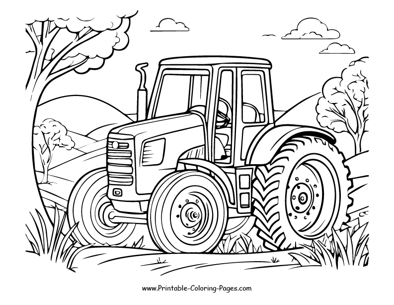 Tractor www printable coloring pages.com 5