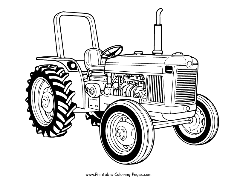 Tractor www printable coloring pages.com 6