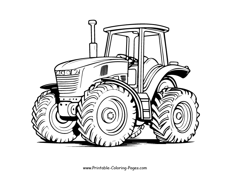 Tractor www printable coloring pages.com 7