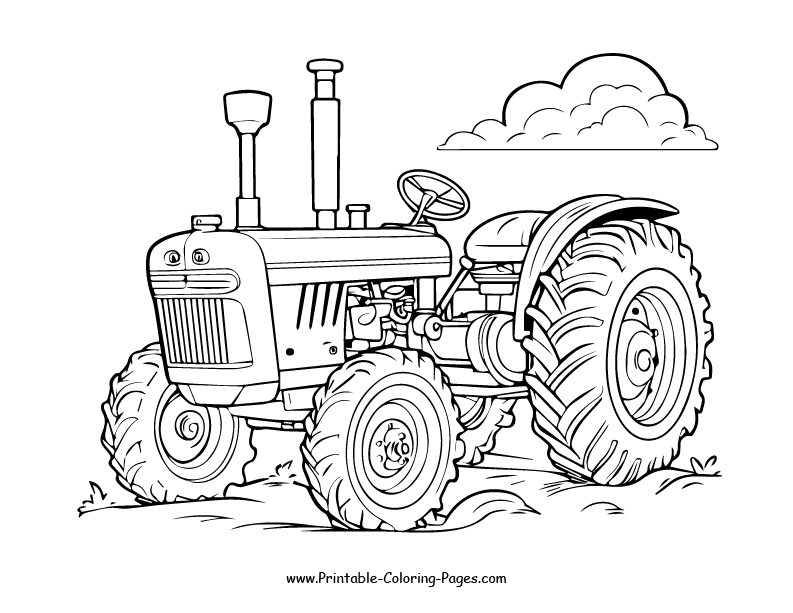 Tractor www printable coloring pages.com 8