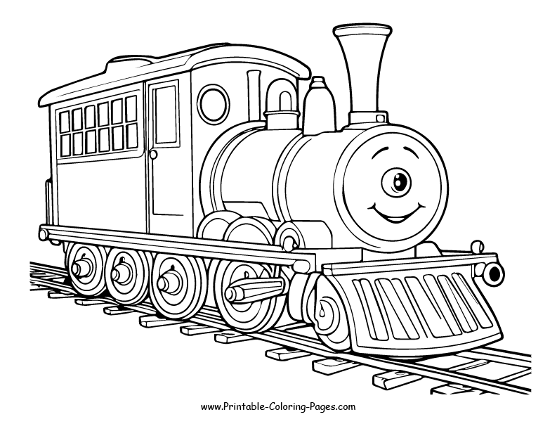 Train www printable coloring pages.com 1