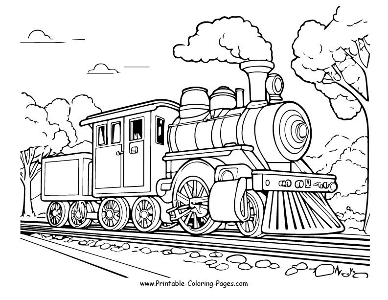 Train www printable coloring pages.com 10