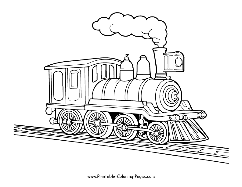 Train www printable coloring pages.com 11