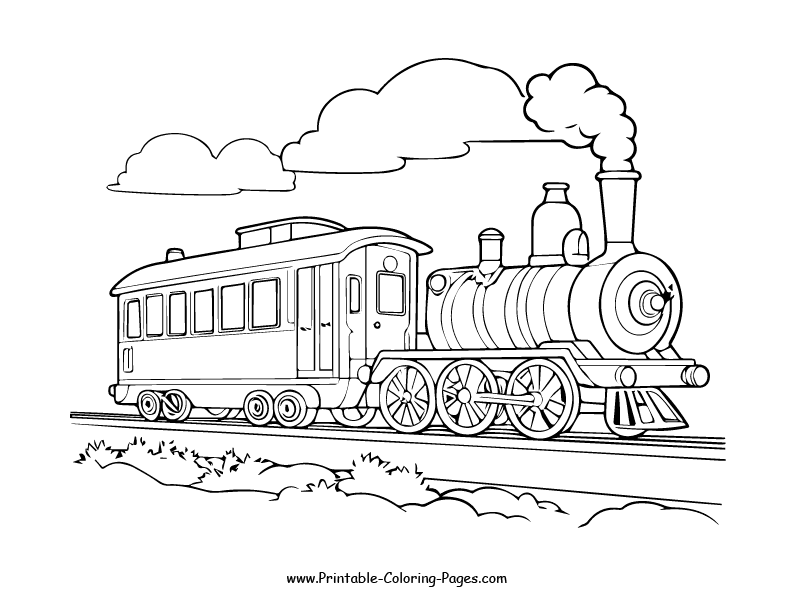 Train www printable coloring pages.com 12