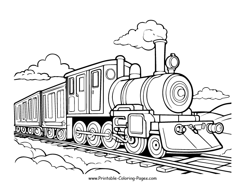 Train www printable coloring pages.com 13