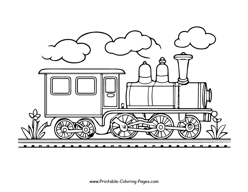 Train www printable coloring pages.com 15
