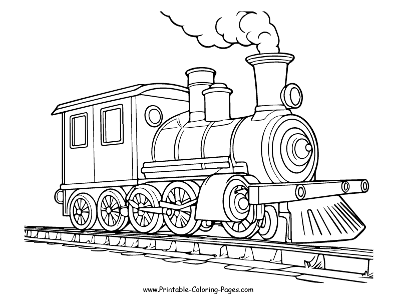 Train www printable coloring pages.com 19