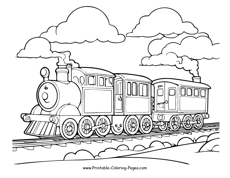 Train www printable coloring pages.com 2