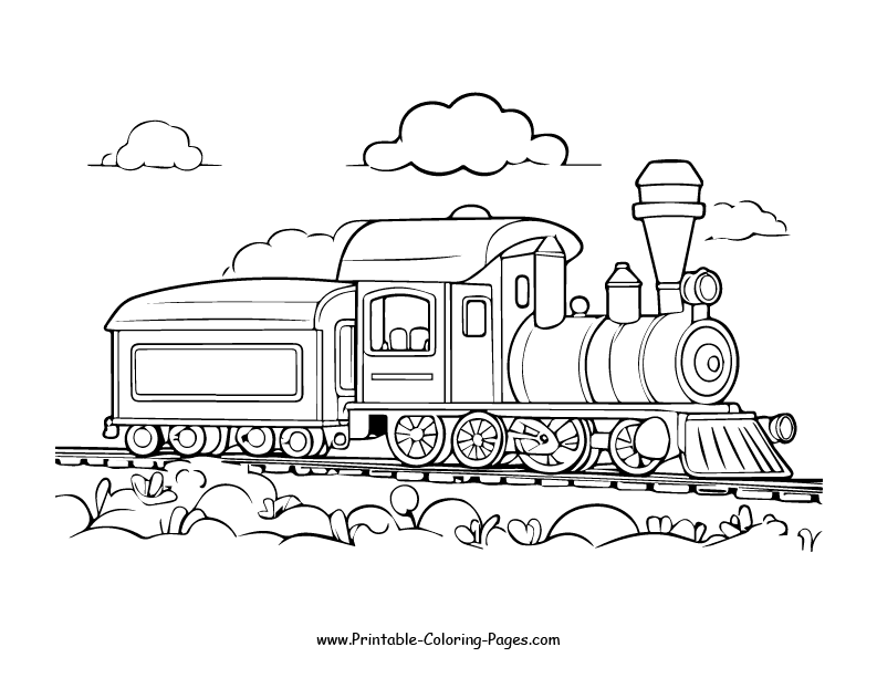 Train www printable coloring pages.com 21