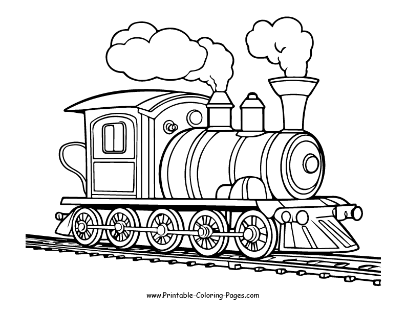Train www printable coloring pages.com 22