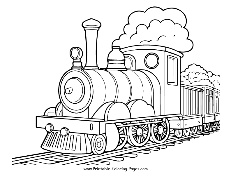 Train www printable coloring pages.com 26