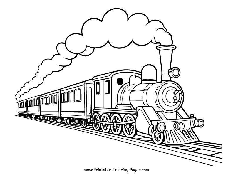 Train www printable coloring pages.com 27