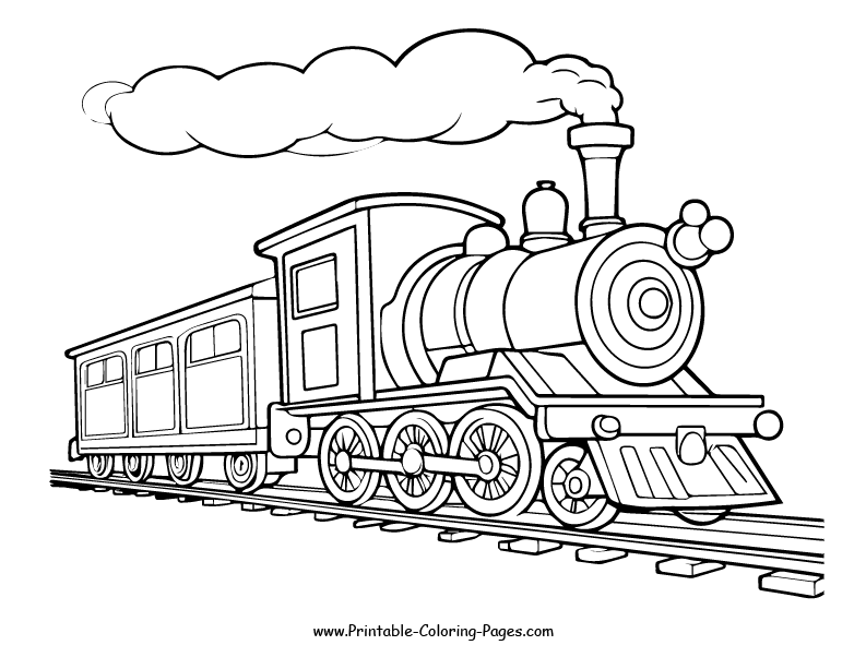 Train www printable coloring pages.com 29