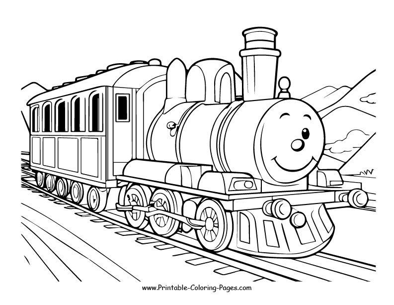 Train www printable coloring pages.com 3