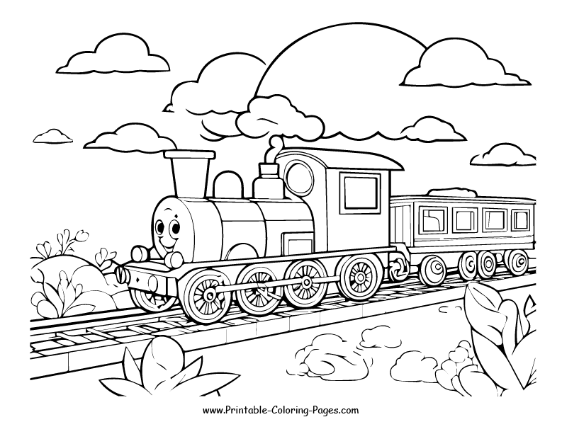 Train www printable coloring pages.com 5