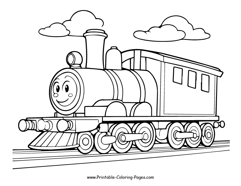 Train www printable coloring pages.com 6