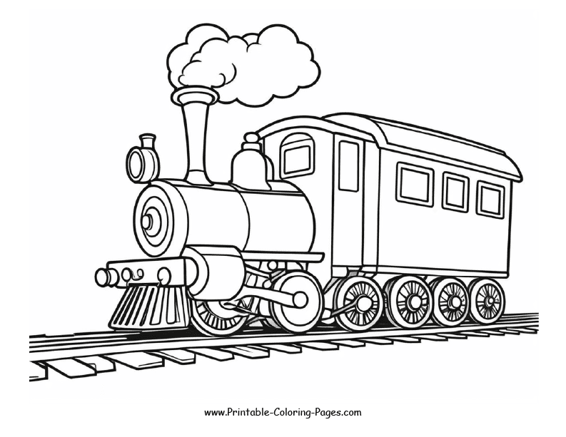 Train www printable coloring pages.com 7
