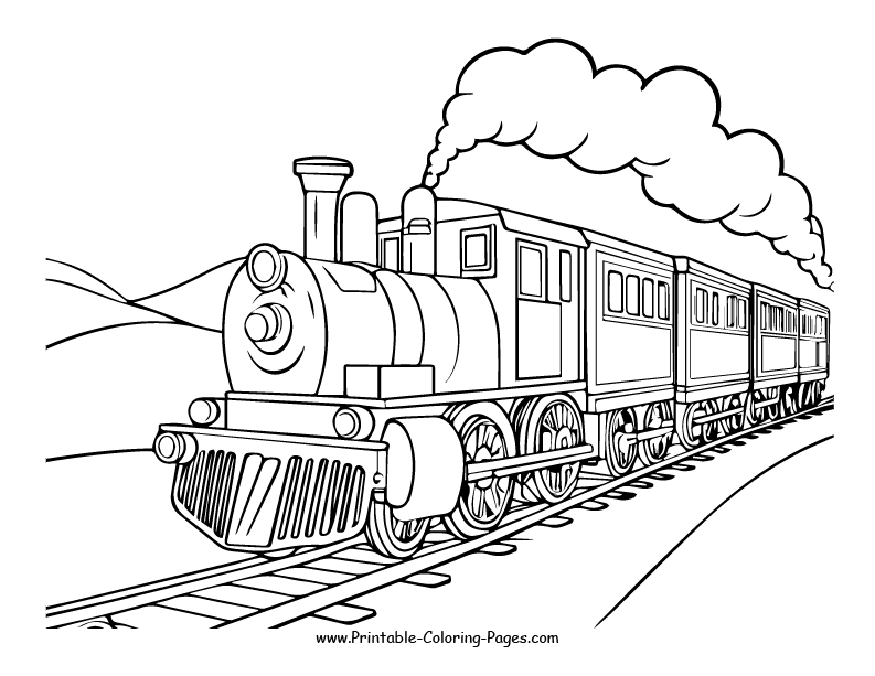 Train www printable coloring pages.com 8