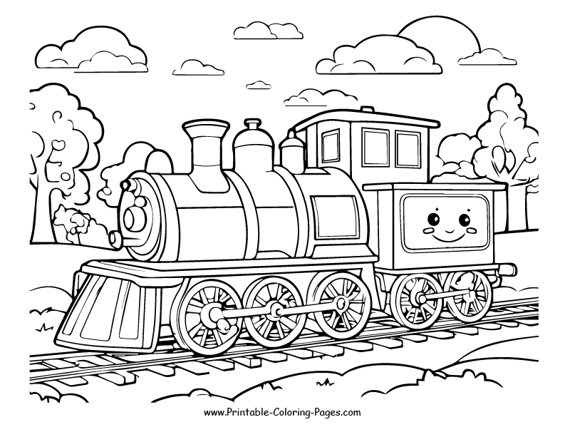 Train www printable coloring pages.com 9