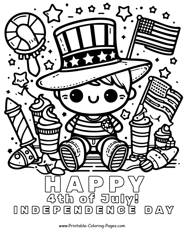 4th of July Coloring Pages