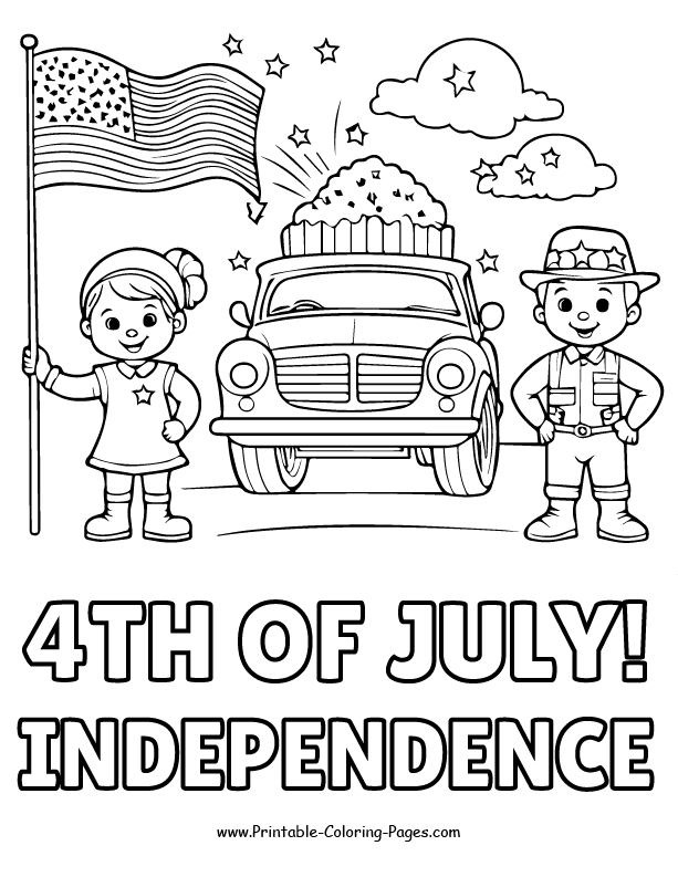 4th July Coloring Page 10