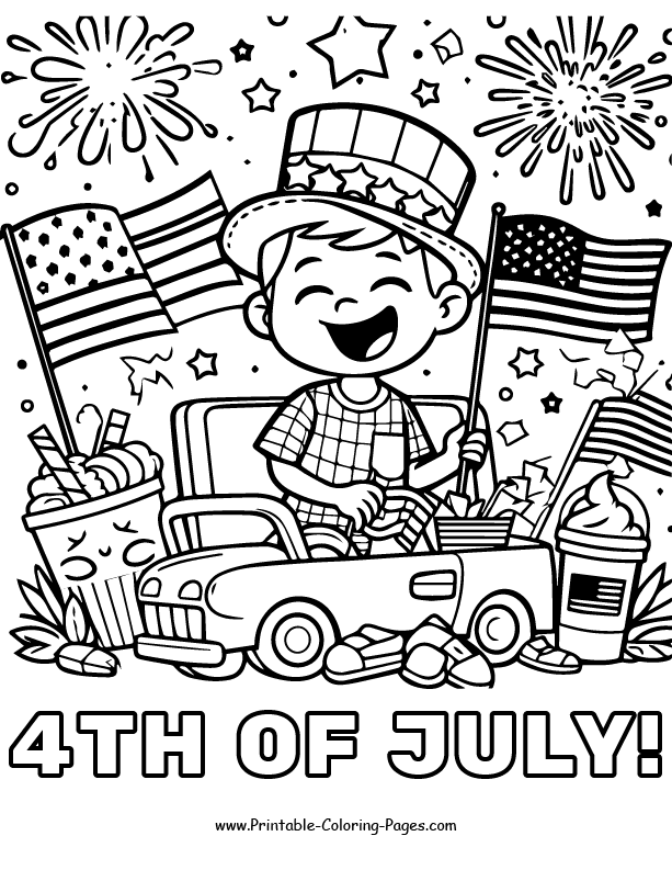 4th July Coloring Page 11