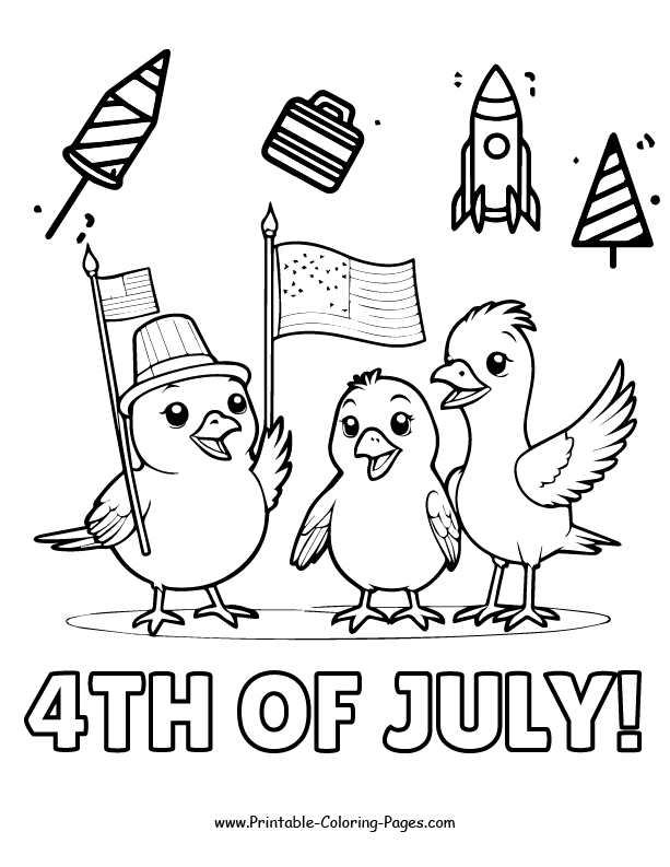 4th July Coloring Page 12