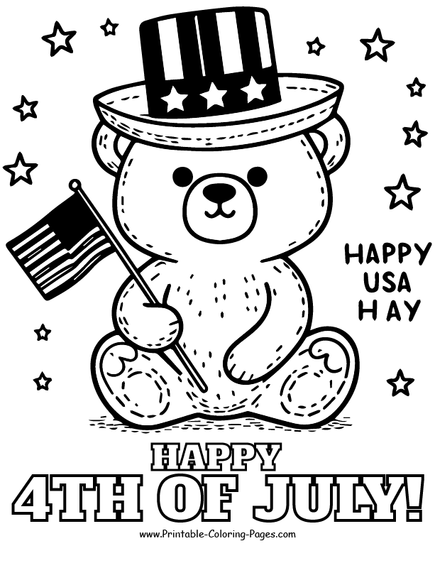 4th July Coloring Page 14